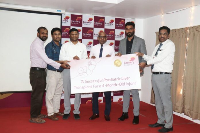 Team of Doctors Kauvery Hospital Vadapalni, infant liver transplant