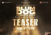 விஜய் சேதுபதி – பூரி ஜெகன்நாத் கூட்டணியின் மிகுந்த எதிர்பார்ப்பை ஏற்படுத்தியிருக்கும் “ஸ்லம் டாக்” படத்தின் டீசர் ஜூன் 8-ஆம் தேதி வெளியாகிறது!